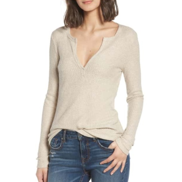 socialite thermal henley top